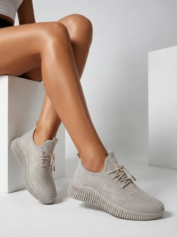 Aurelia Bianca – Royalfashion white flat-soled sneakers fo' ladies
