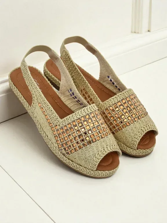 Moteriškos espadrilės su kalnų krištolais Belle Sparkle