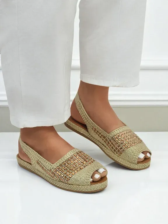 Moteriškos espadrilės su kalnų krištolais Belle Sparkle